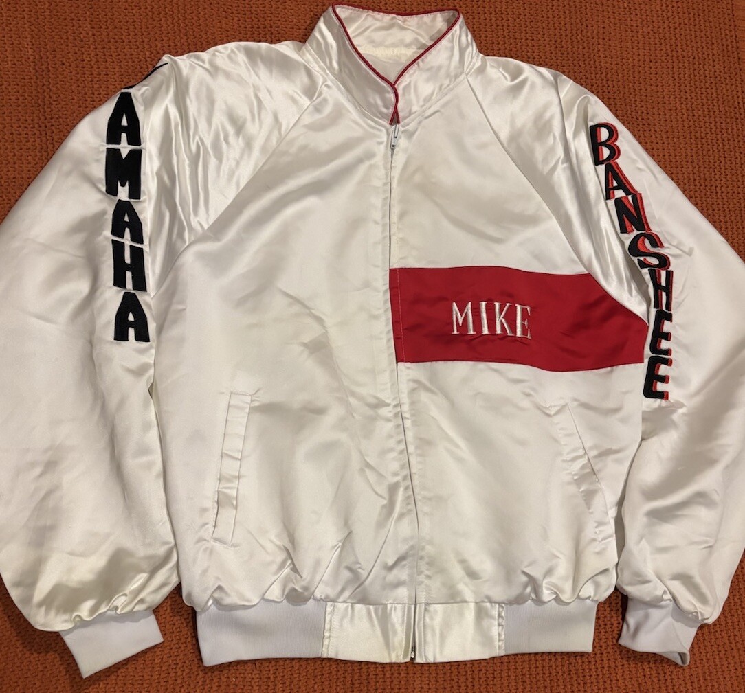 Yamaha Banshee Satin Jacket Lightweight Men’s Retro Vintage Bike Quad 80s 90s