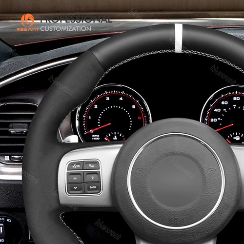 MEWANT DIY Echtleder Wildleder Lenkradbezug für Dodge Challenger SRT Charger SRT - Bild 5 von 11