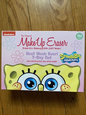 The Original MakeUp Eraser SpongeBob 7-Day Makeup Eraser Set Soft Reusable Cloth