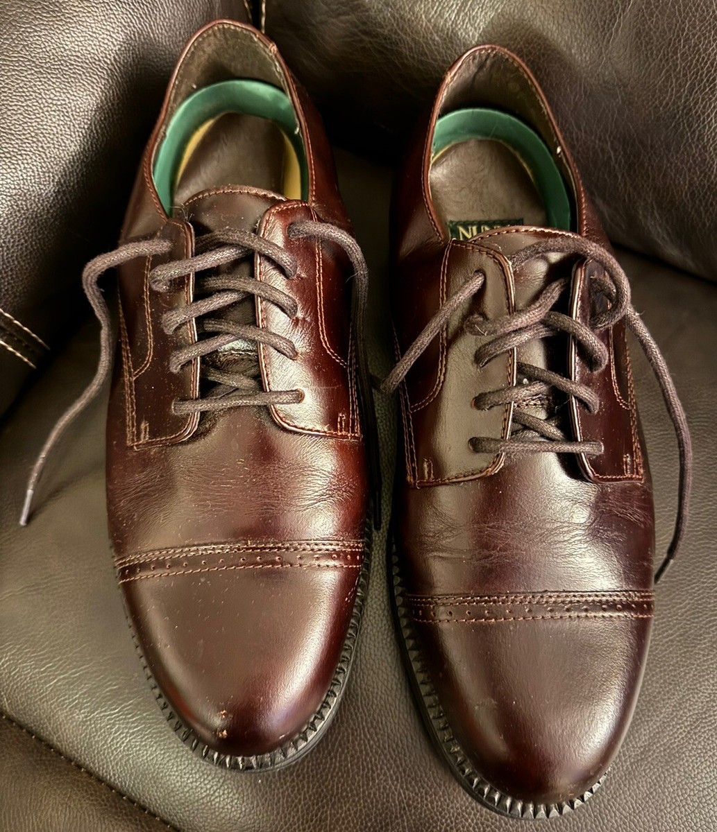 Nunn Bush Brown Leather Dress Shoes Lace Up Men display picture 2