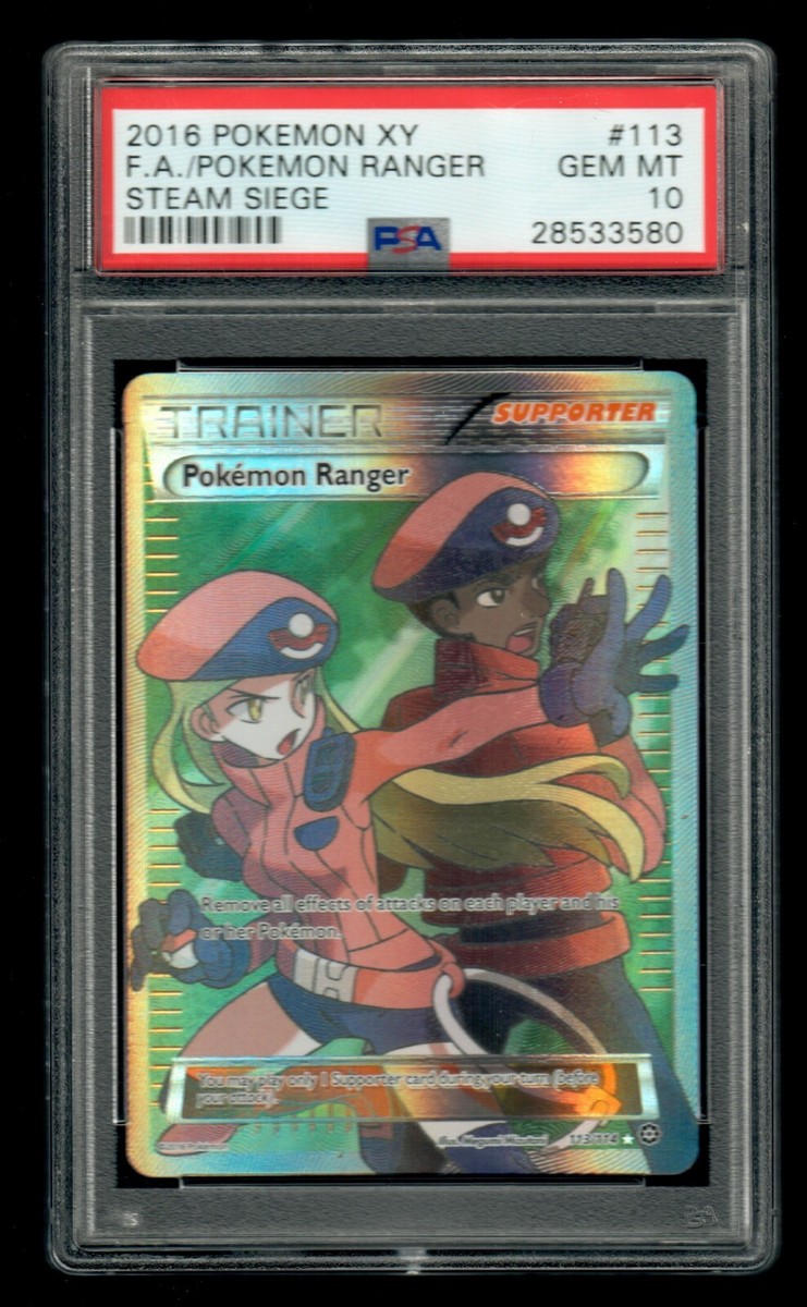 ポケモンカード 2016 ポケモンレンジャー トレーナーカード psa10 PSA 10 Pokemon Ranger 113/114 Full Art 2016 Pokemon XY Steam
