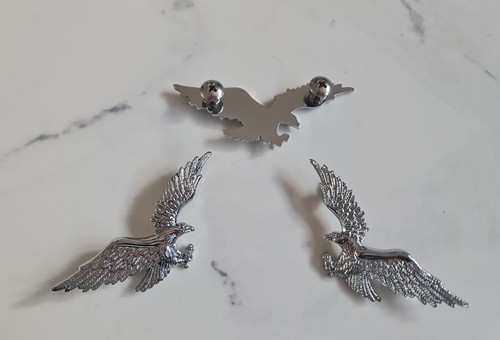 Flying Eagle Chrome Bolt-On.Badge-Motorcycle-Curiser- Bikes-Small- Sold 1 Eagle - Picture 3 of 8
