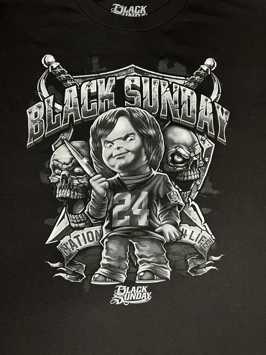 Vintage Oakland Raiders T-Shirt by Black Sunday Chucky Size 3XL