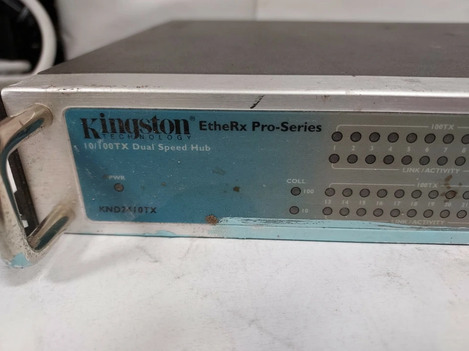 Kingston EtheRx Pro-Series Stackable 24 Port Ethernet Hub KND24TX PARTS ONLY! - Image 3 of 3