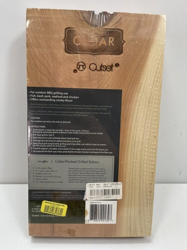 OutSet 7" X 12" Cedar Grilling Planks Set of 4 BBQ Barbecue - Picture 2 of 2