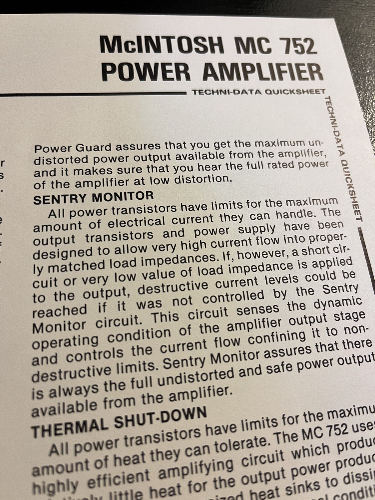 McIntosh MC752 vintage audio equipment - eBay listing photo 2