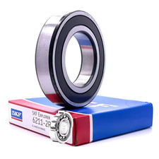 SKF 6211 2RS C3 DEEP GROOVE BALL BEARING, 55x100x21 mm NEW FREE SHIPPING