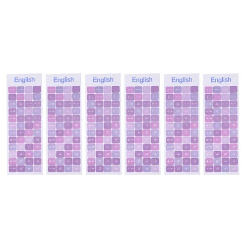  6 Pcs Tastaturaufkleber Laptop-Tastaturaufkleber Computer-Aufkleber