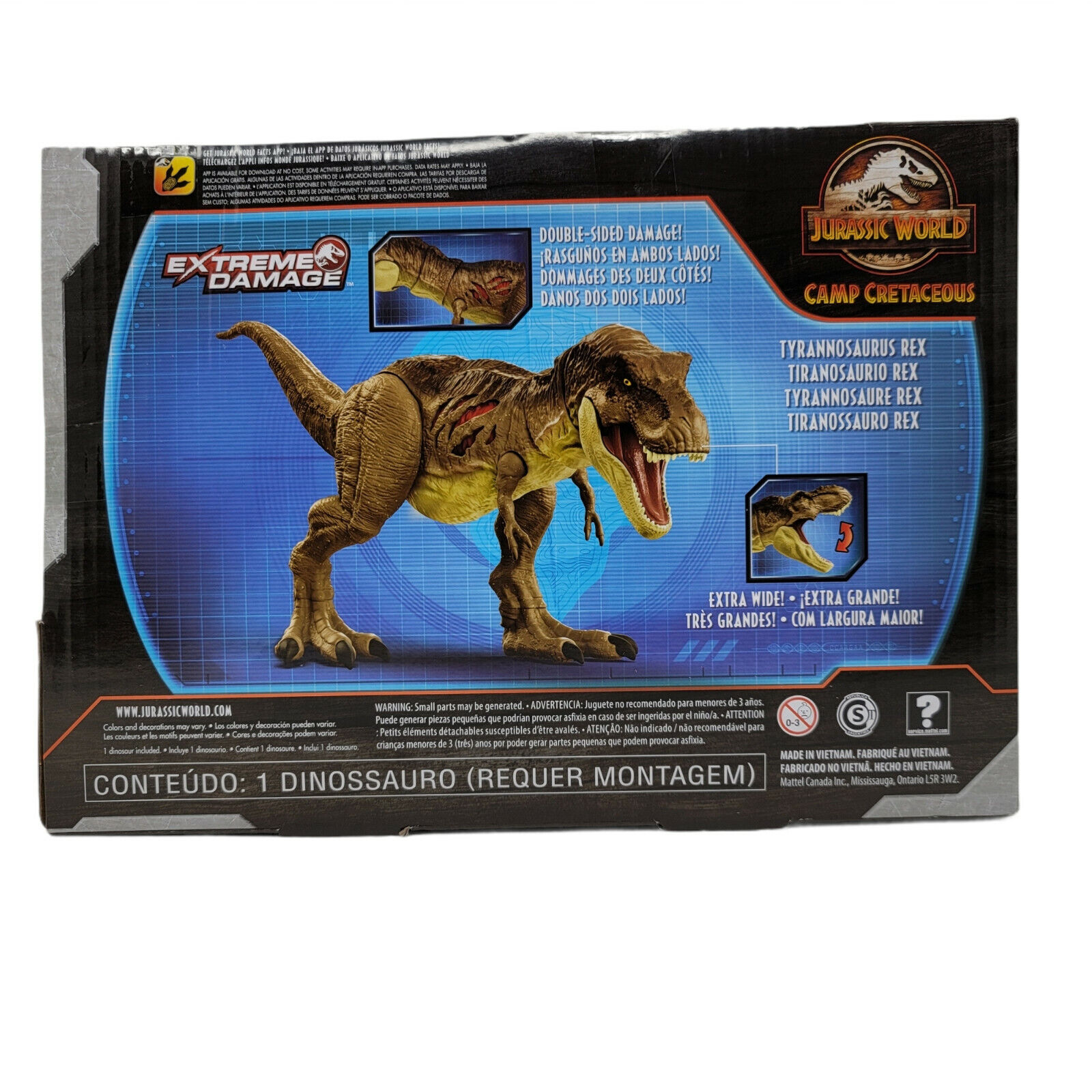 Dinossauro T-Rex Jurassic World Dominion Dano Extremo Mattel HGC19 - Mattel  - Brinquedos e Games FL Shop