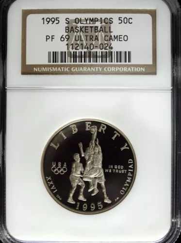 1995 S NGC PF 69 UCAM Olympics Basketball U.S. Mint Comm. Clad Half Dollar ☆☆ 24