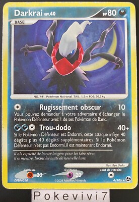 Pokemon Karte Darkrai 4/106 Holo Diamant und Perle D&P DE GEBRAUCHT
