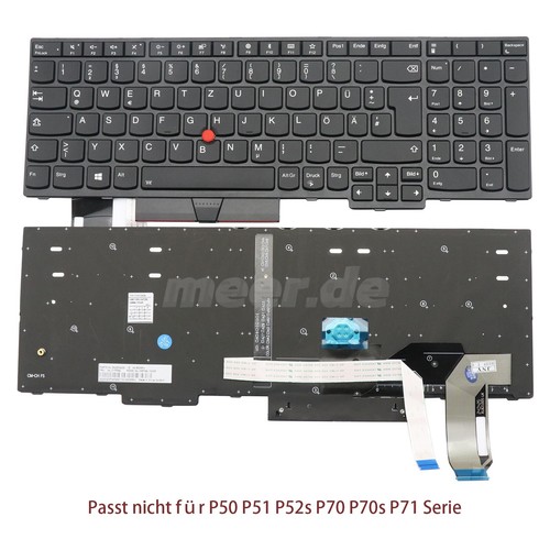 Deutsch Tastatur für Lenovo Thinkpad E580 E585 E590 E595 L580 L590 Beleuchtung