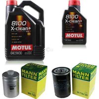 Mann Inspektionspaket 6L Motul 8100 X-Clean+ 5W-30 FüR Audi A4 1.8 Vw Passat