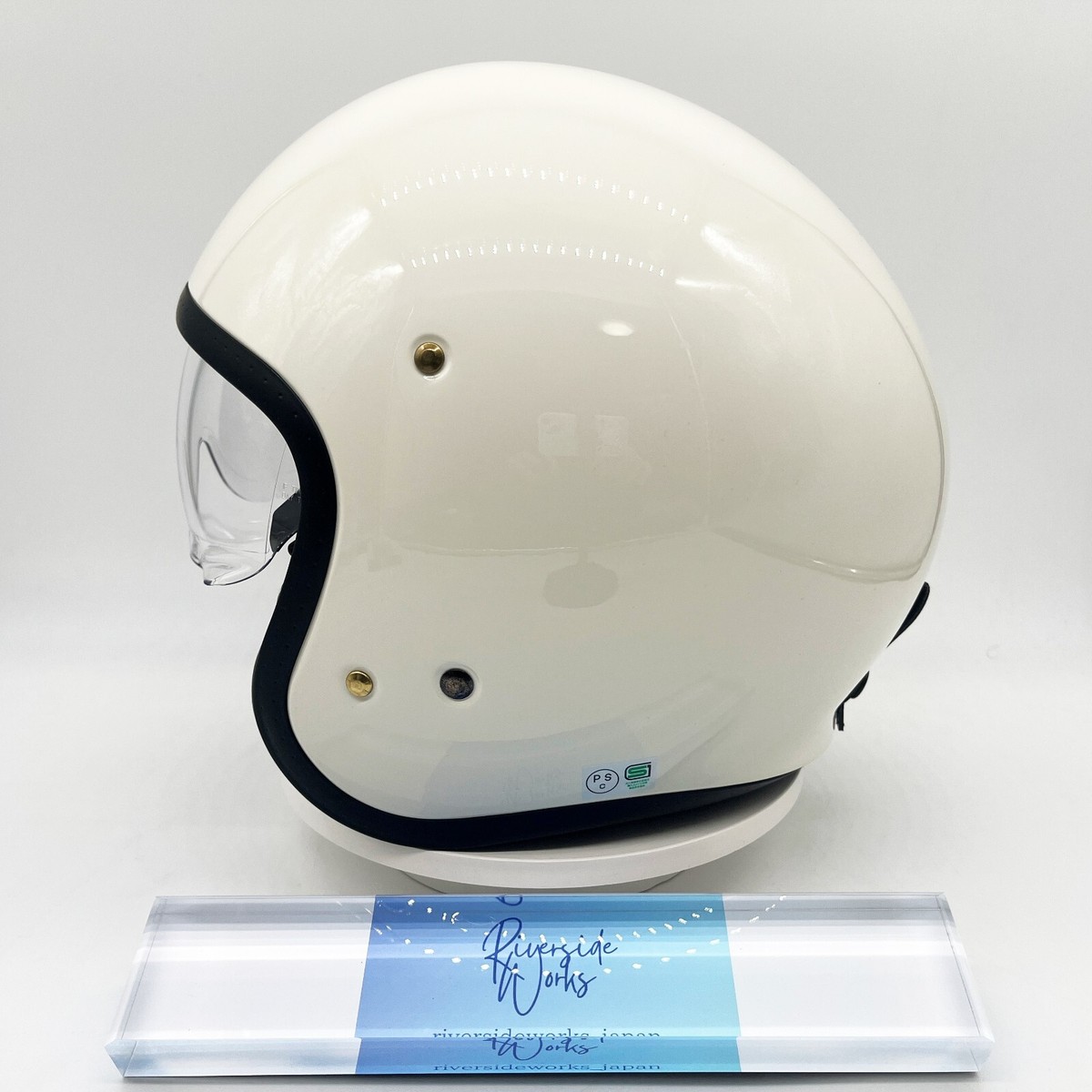 Shoei J O White Open Face Scooter Motorcycle Jet Helmet Size
