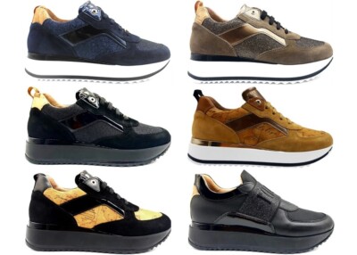 Scarpe da donna Alviero Martini 1 Classe geo sneakers sportive con zeppa  comode | eBay