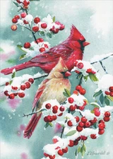 Winter Jewels Cardinals Susan Bourdet Box of 18 Christmas Cards