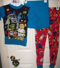 Lego Star Wars Yoda Troopers Long Short 3 Piece Pajama PJ Set Boys Size 4 NWT
