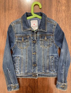 fat face pink denim jacket