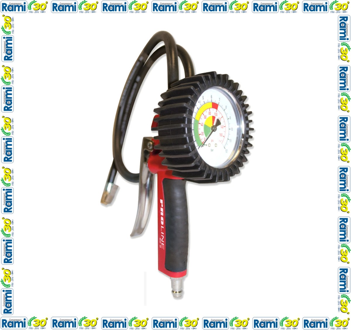 Manometro Per Compressore Gonfiatore Pneumatici Professionale - Misuratore Di Pressione Con Tubo 20 Pollici Per Auto E Moto Manometro Pressione Measureman - Foto 7