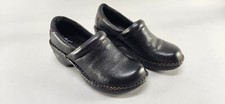 b.o.c. Black Leather Clogs Size Nurse Kitchen Server Chef Teacher Size 7
