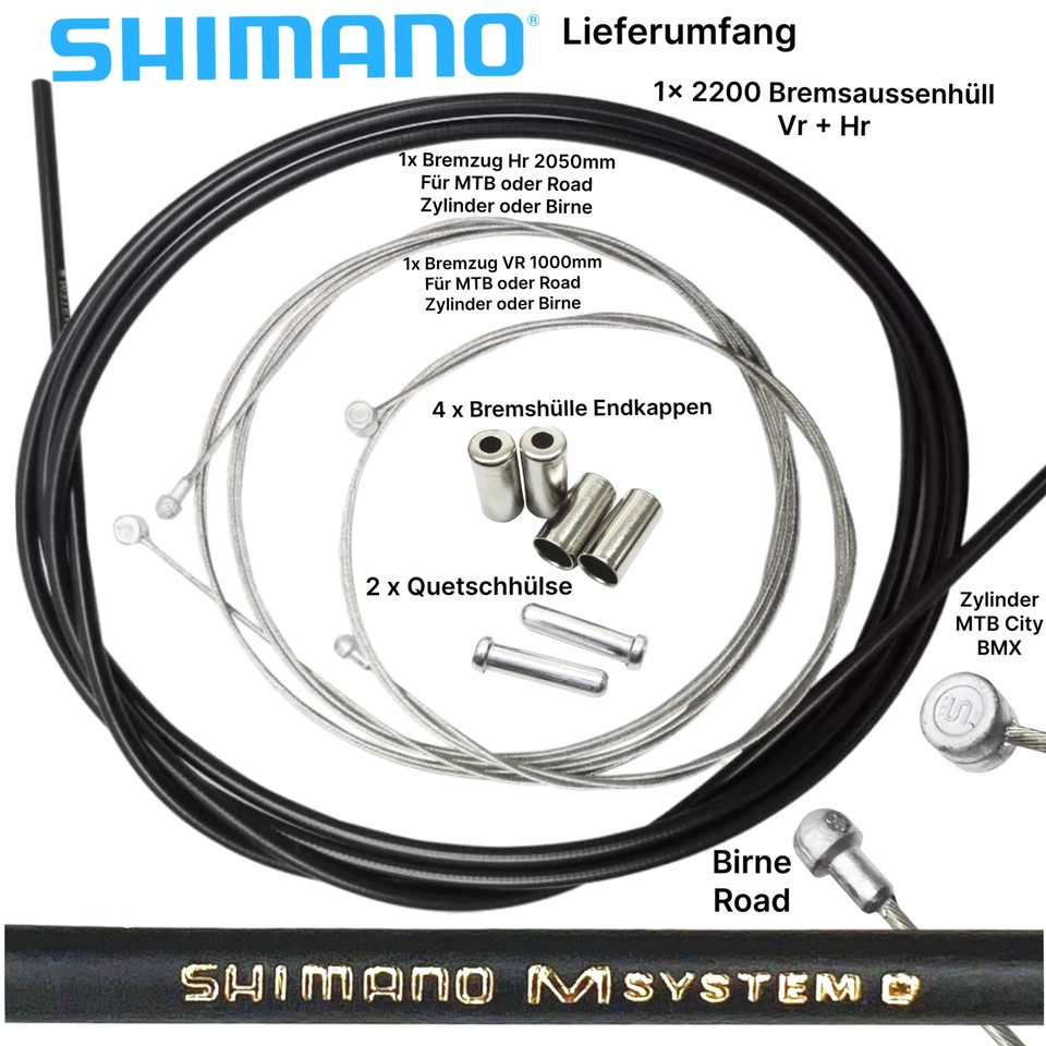 Cavi Freno Shimano 1.6x3500mm - Set Per Bici Da Strada Con Capezzolo A Pera - Foto 8