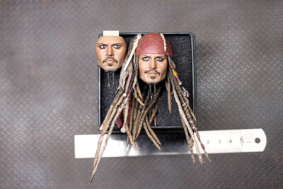 1/6 Scale HOT TOYS HT DX06 Captain Jack Sparrow Collectible Head