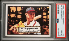 PSA 8 1983 83 Topps 52 Reprint AL SCHOENDIENST Graded NM MT HOF 1952 Variation