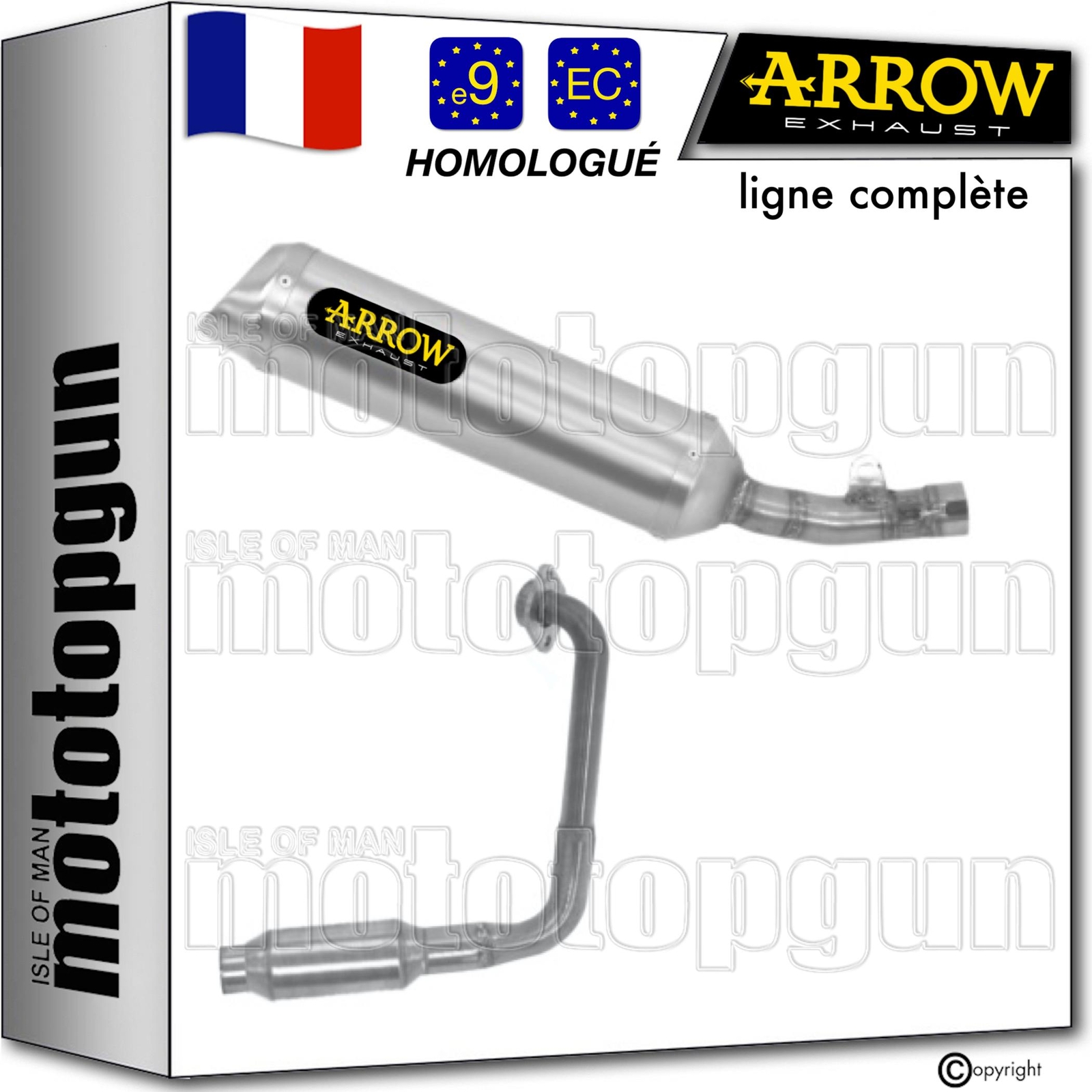 Ligne complete Arrow Thunder pour le trajet quotidien en moto Yamaha MT-125 2022
