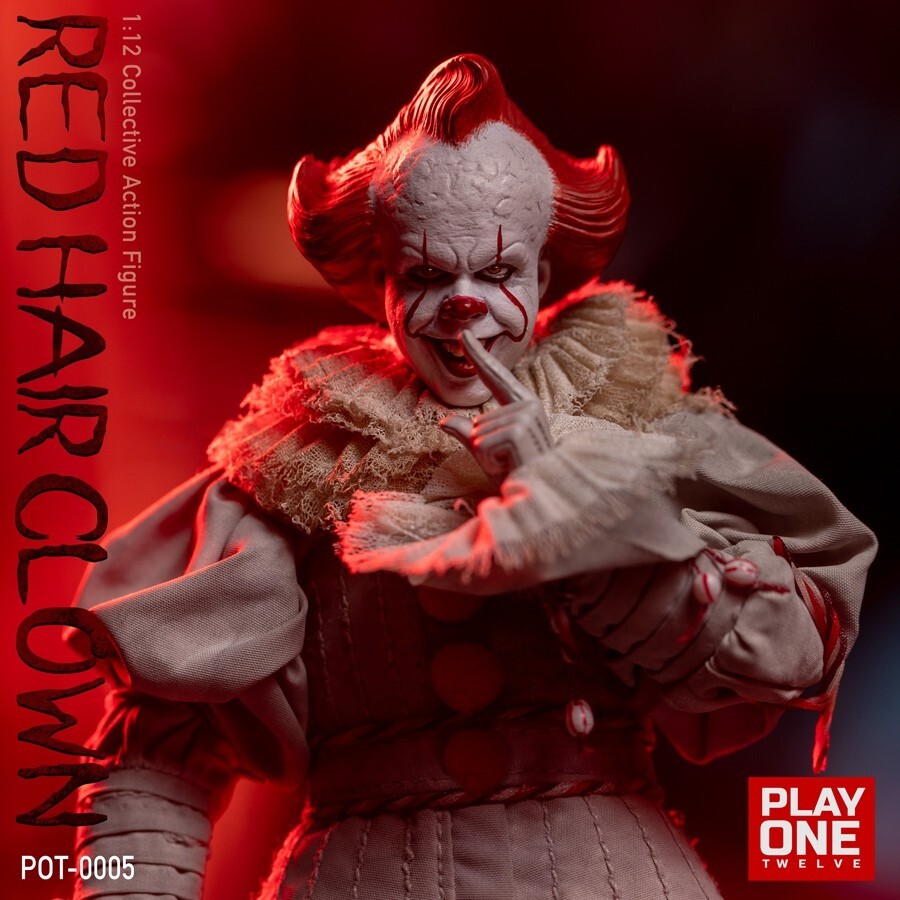Play One Twelve POT-0005 ペニーワイズ 1/12 Play One twelve POT-0005 1/12 Red Hair Clown Pennywise Action