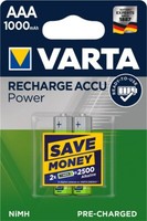 Varta Rechargeable Power Vorgeladener Aaa Micro Ni-Mh Akku (2Er Pack 1000 Mah)
