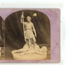 David & Goliath Sculptures Statue Genre Stereoview