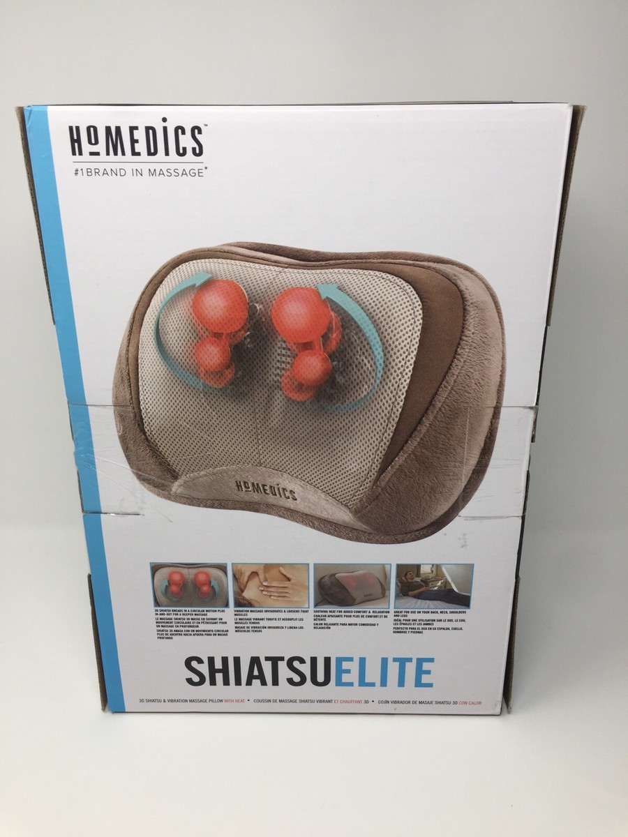 Shiatsu Elite Vibration Massage Pillow Homedics 3d Shiatsu
