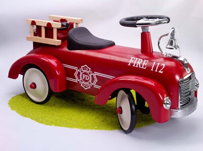 Goki Rutscherfahrzeug für Kinder Feuerwehrauto