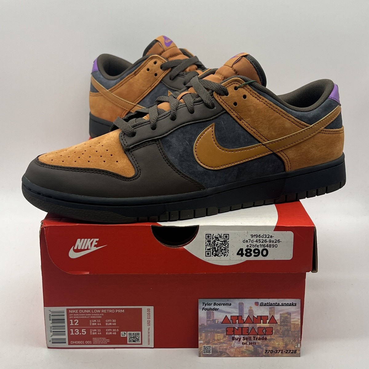 Size 12 - Nike Dunk Premium Low Cider Brown Purple Suede Size 12 - Nike Dunk Premium Low Cider Brown Purple Suede