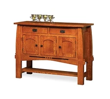 Amish Mission Dining Room Sideboard Server Buffet Colebrook Inlays Solid Wood