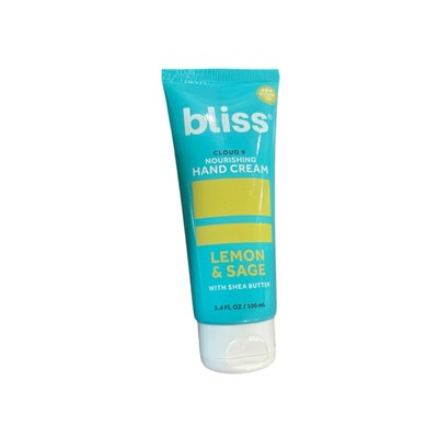  NEW**  Bliss Cloud 9 Nourishing Hand Cream in Lemon & Sage scent. 3.4 Oz