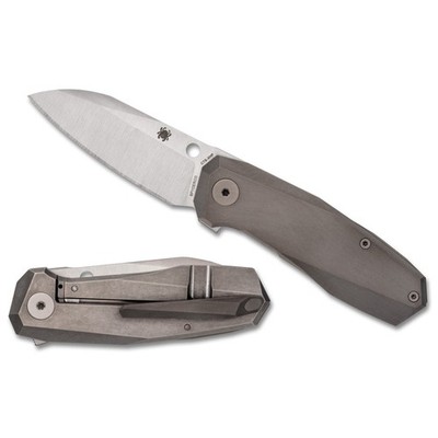 Spyderco Techno 3 Folding Knife C158TIP3 CTS-XHP Titanium Handle Satin