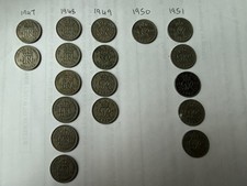 1947–1951 British Sixpence Coins – George VI Pre-Decimal Silver Coins