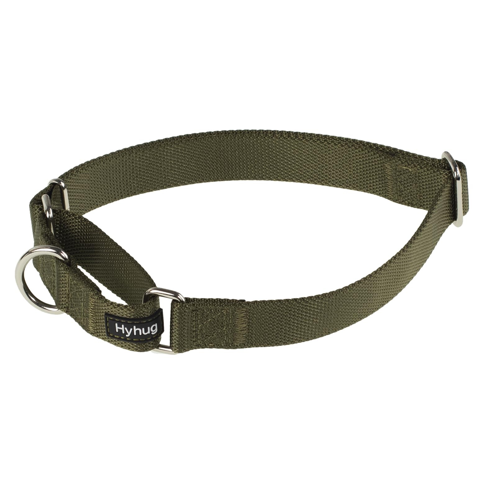 Collier martingale pour chien sans boucle en nylon résistant taille M noir