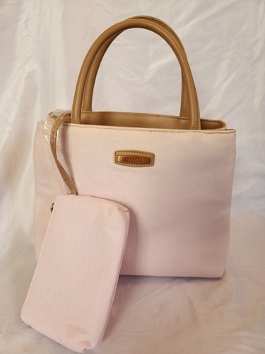 Capezio Light Pink Cotton Purse with removable pouch made in China - Picture 1 of 15