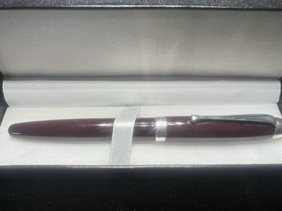 Stylo Roller Delta Graffiti Laque Bordeaux Et Argent - Occasion