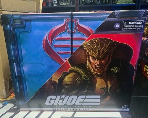 GI Joe Classified #57 Serpentor with Air Chariot NISB With Shipper.