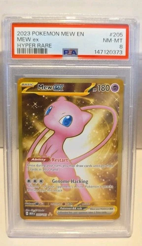Mew ex Hyper Rare Gold Card #205/165 Sv: Scarlet & Violet 151 set PSA 8