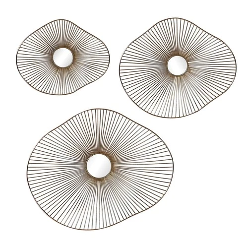 Uttermost 04182 Gold Avarie Amorphous Organic Metal Wall Art - Set Of (3) - Picture 1 of 5