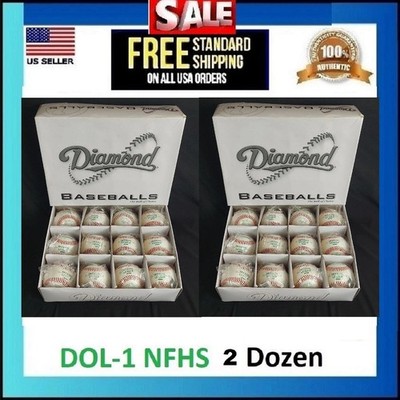 Diamond Sports DOL-1 HS NFHS/NOCSAE High School Baseball 24pack 2Dozen Champion