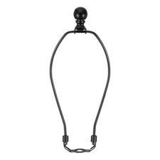 1 Set 9.5 Inch Lamp Harp Kit with 25mm Finial Lamp Shade Bracket Holder, Black