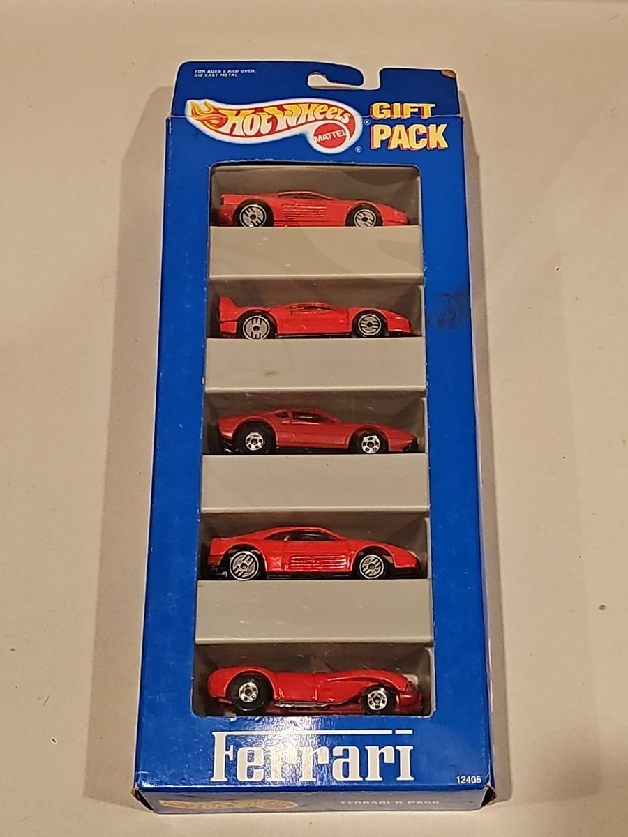 New Hot Wheels 1993 Ferrari 5-Pack Gift Set All Red 12405 1/64