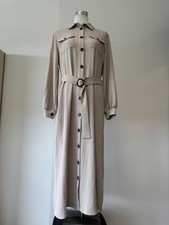 Koil Maxikleid Hemdblusen-Stil, Helltaupe, Gr&ouml;&szlig;e 38 FR - wie neu!