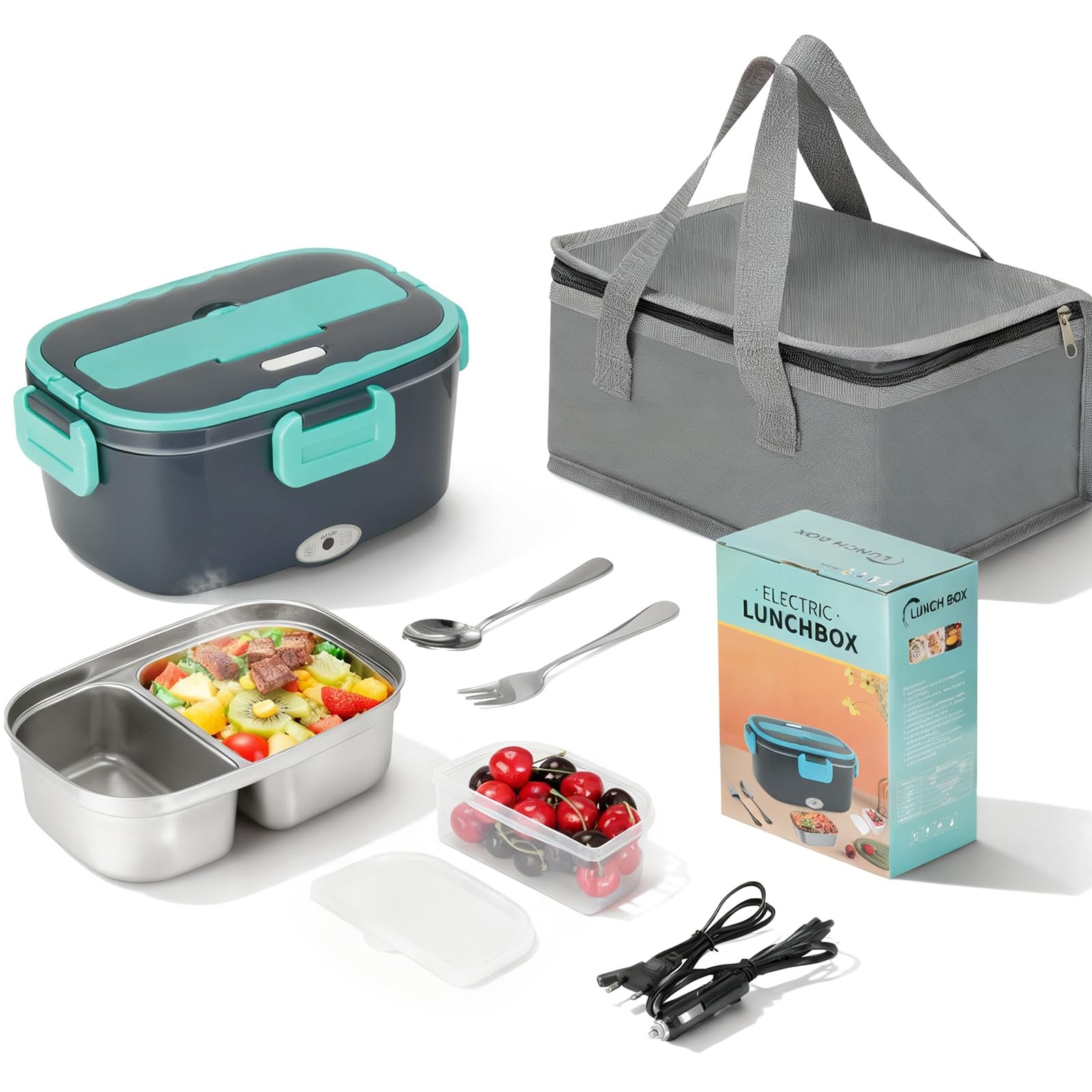 Porta Pranzo Elettrico VINATO 1.5L - Scaldavivande Termico per Marito e Figli