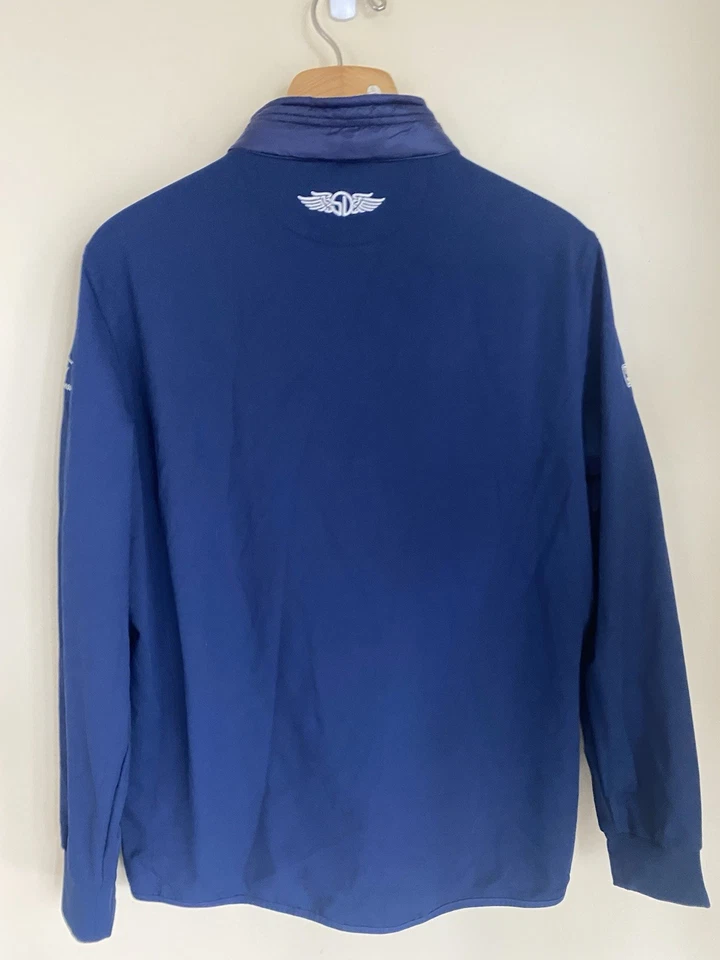 Straight Down Men Patton Navy Blue Pebble Beach Golf Quilted Jacket L Full-Zip - Image 2 of 4